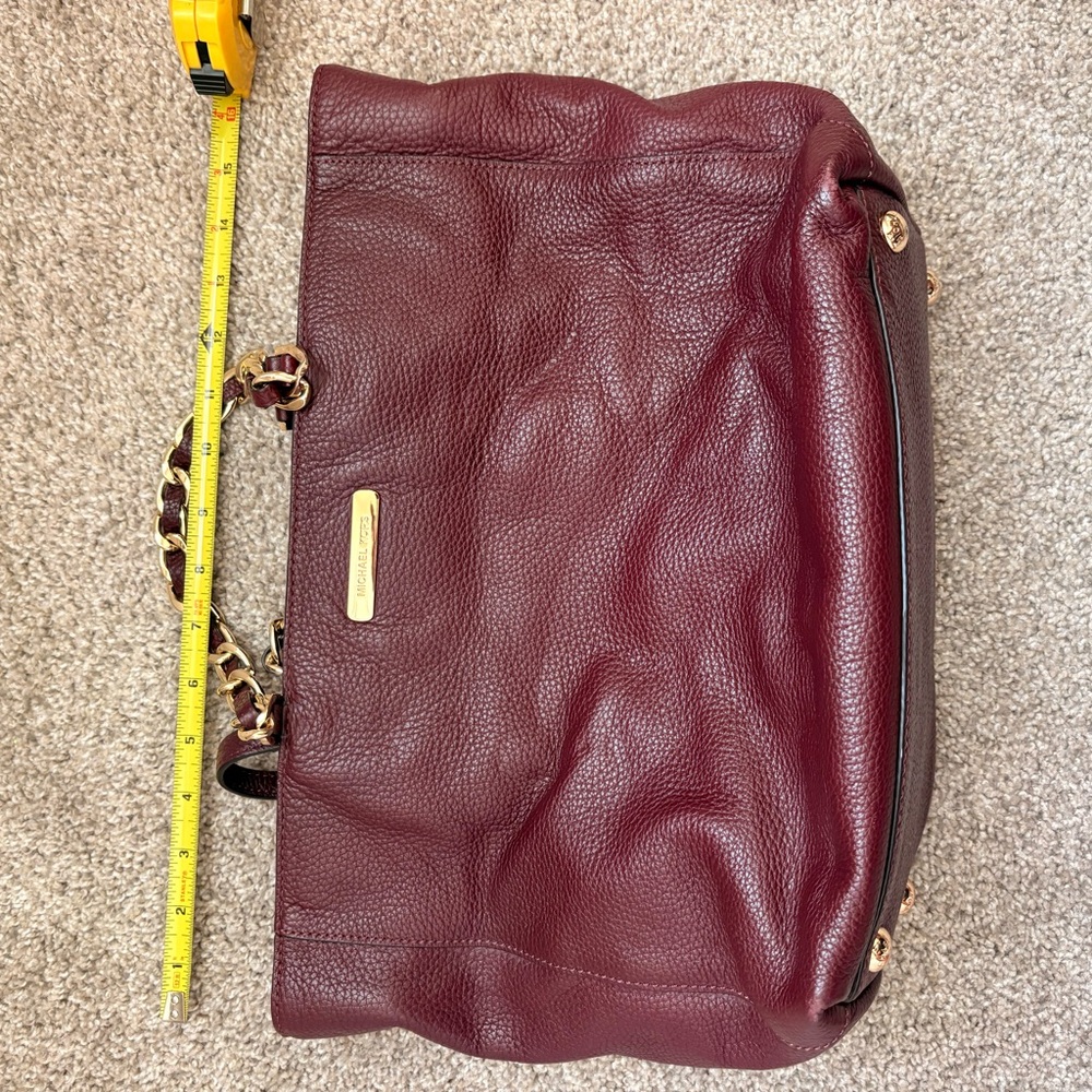 Michael Kors Dark Red Leather Tote - Picture 3 of 9